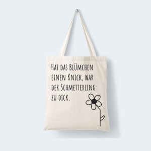 Baumwolltasche Bluemchen natur