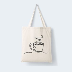 Baumwolltasche OneLine Tasse natur