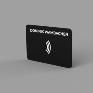 Visitenkarte aus Kunststoff